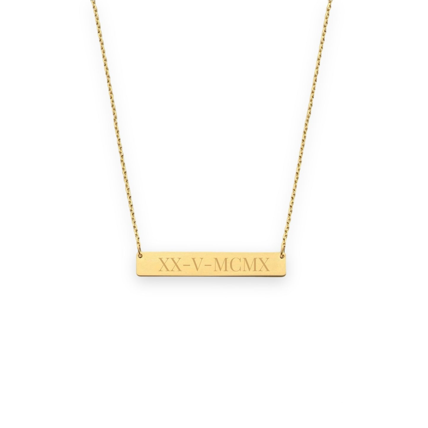 LARGE BAR TEXT NECKLACE