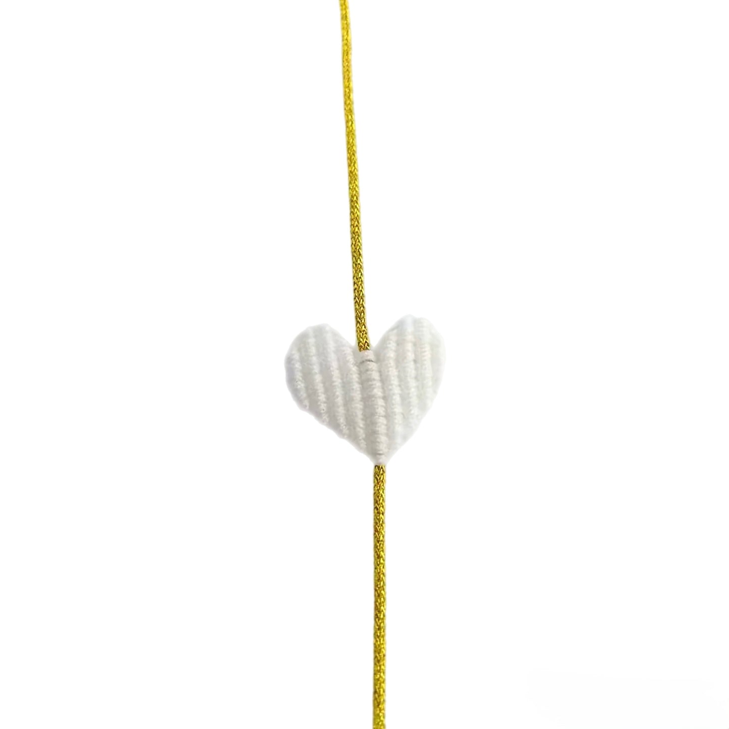 WHITE BOHO HEART BRACELET