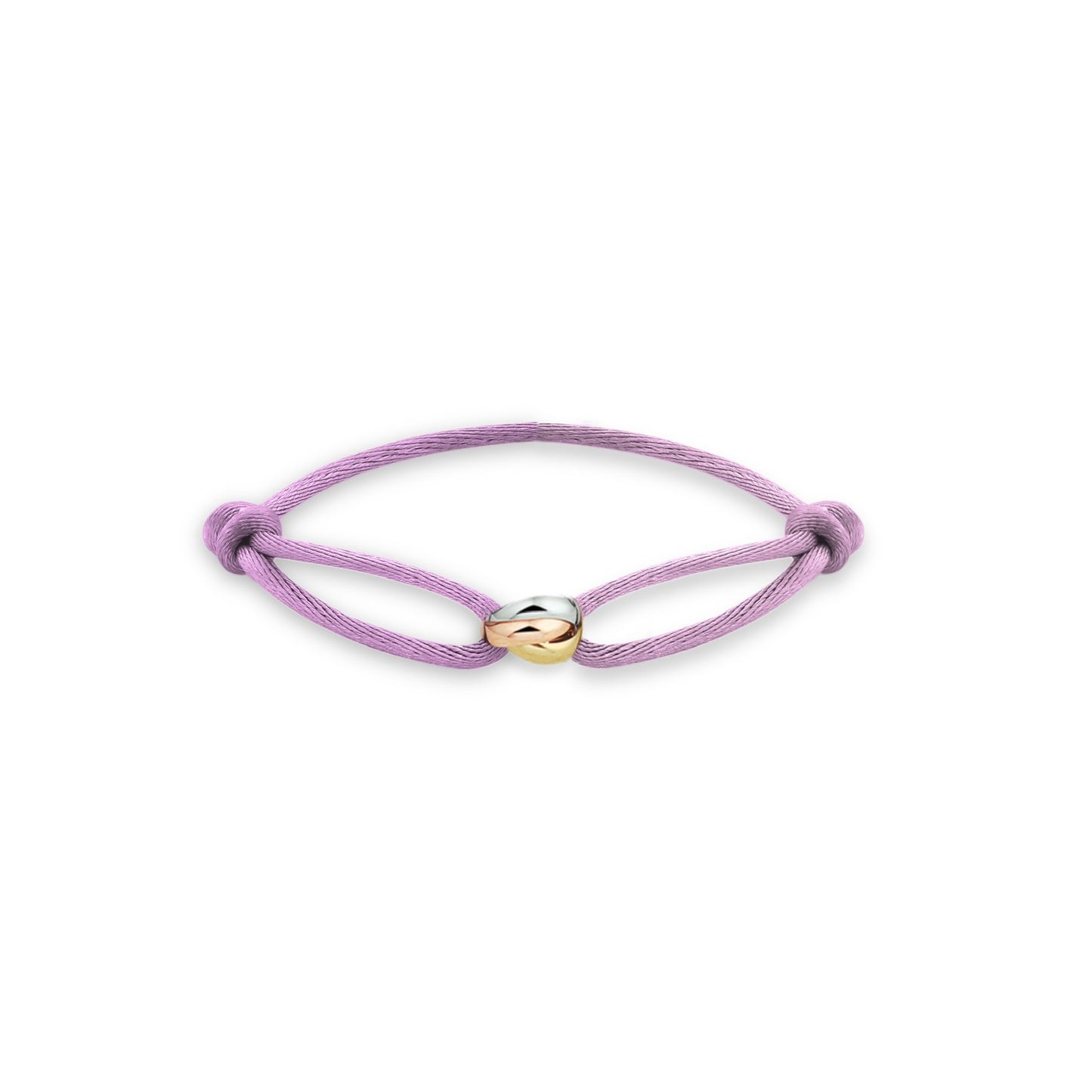 14KT MINI TRICOLOR RINGS BRACELET