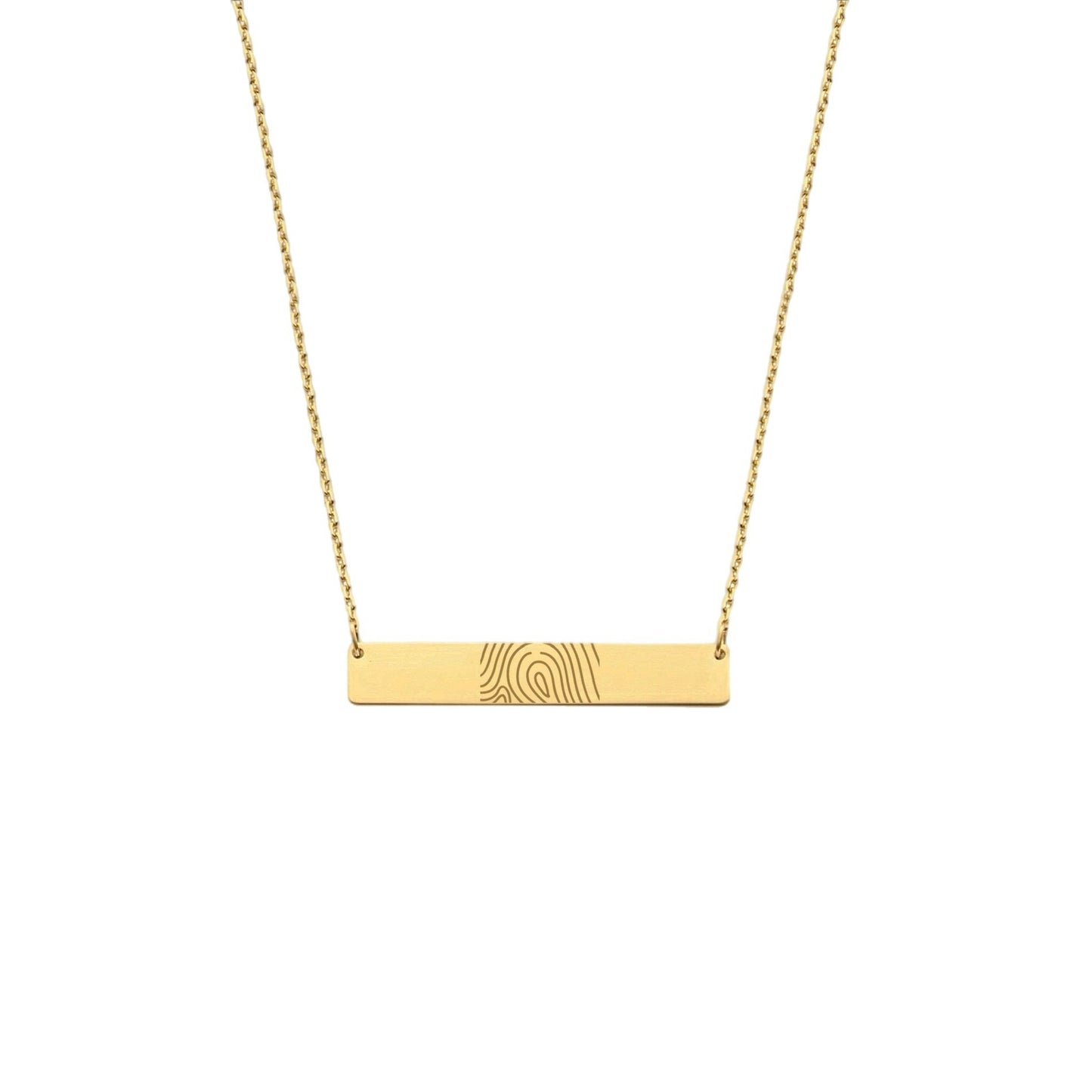 LARGE BAR FINGERPRINT NECKLACE