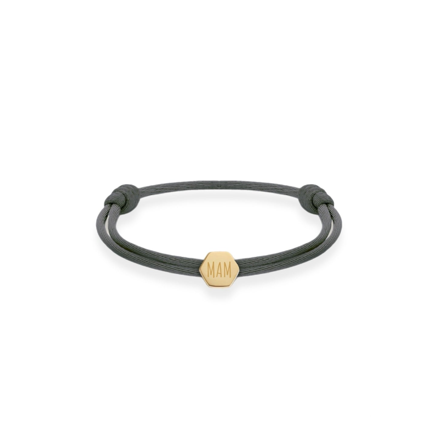 MINI HEXAGON TEXT BRACELET