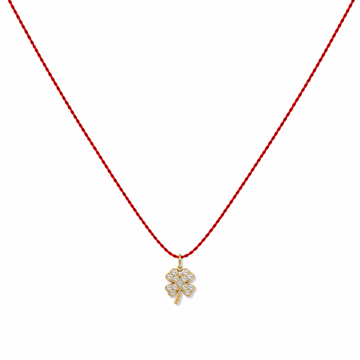 Clover cord necklace