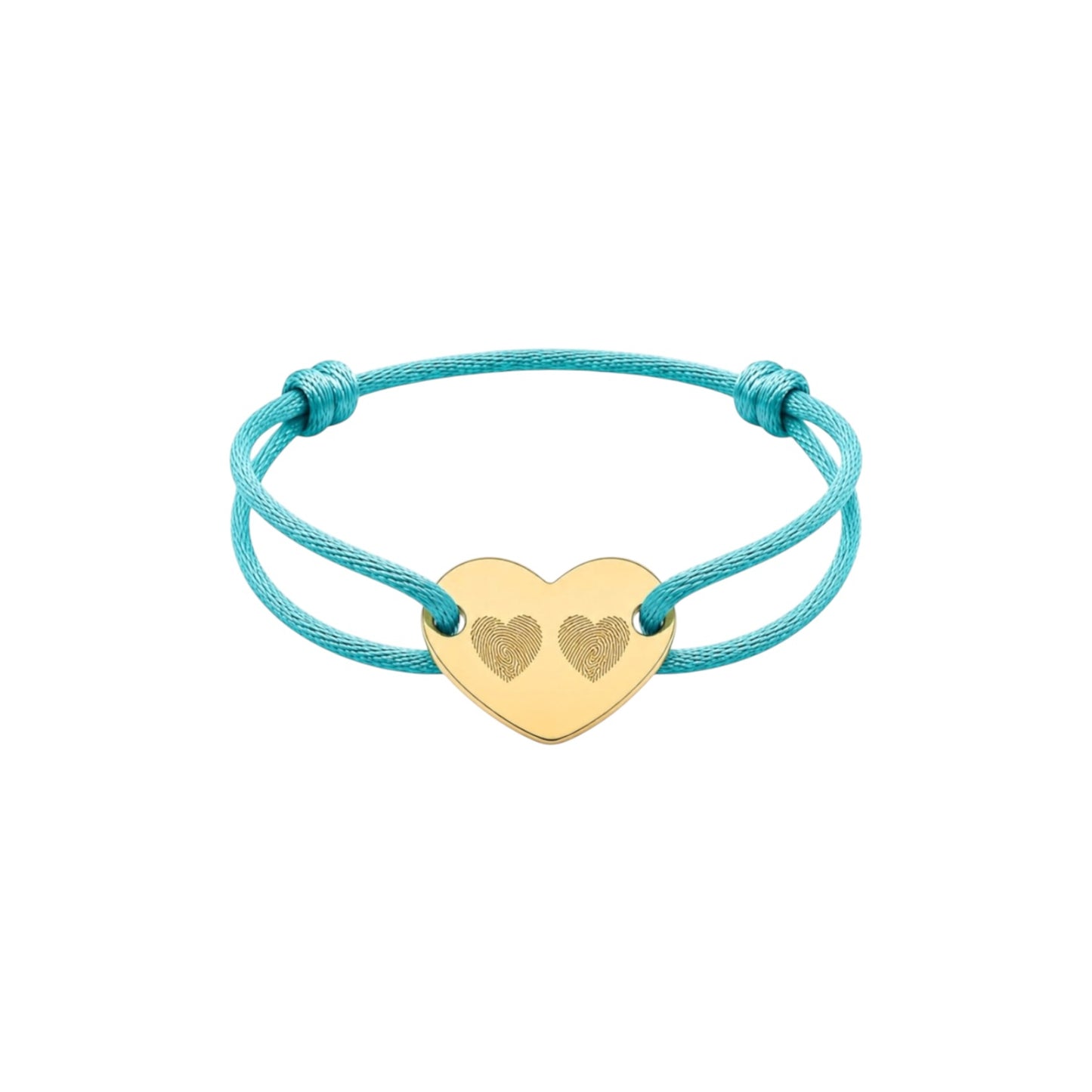 Large heart fingerprint bracelet