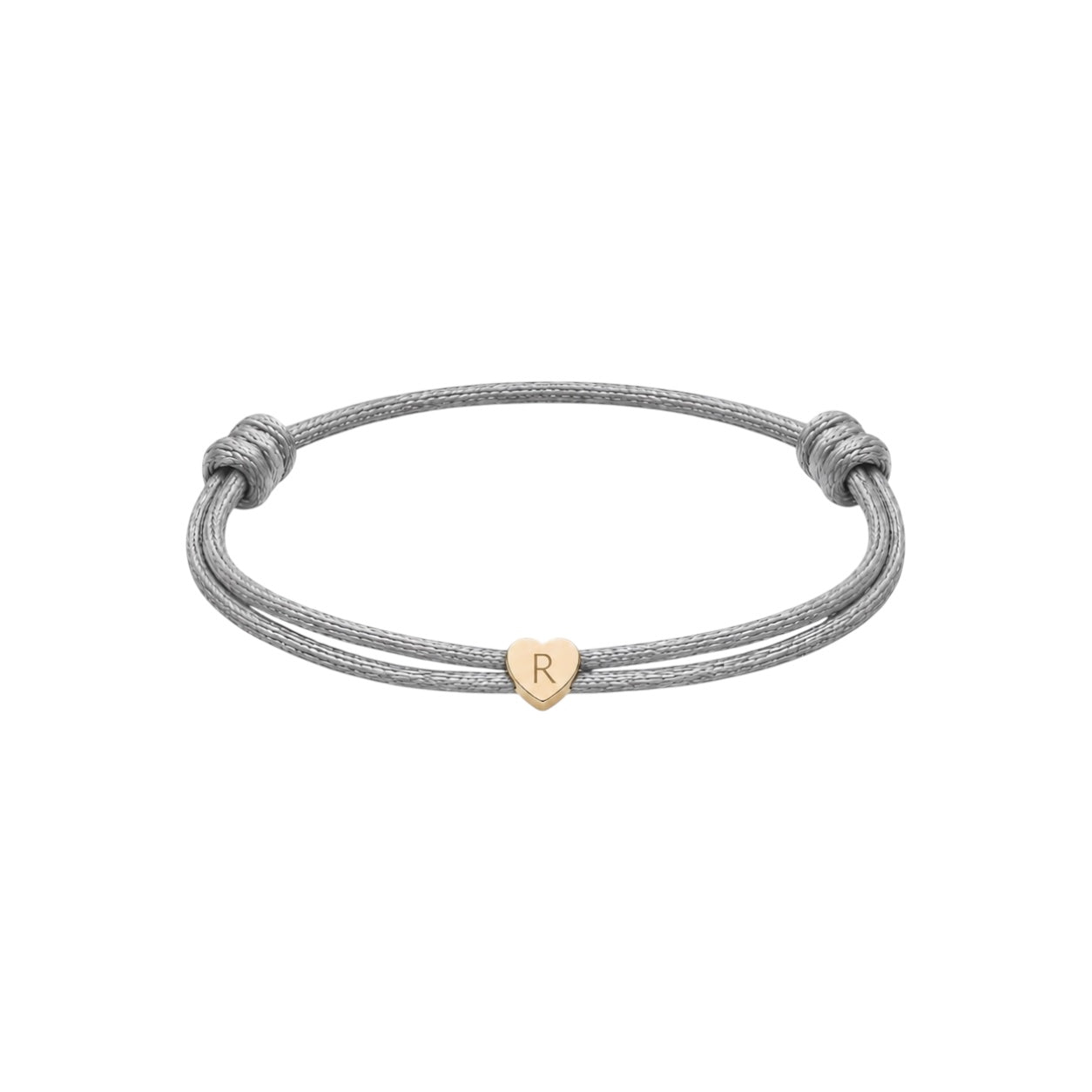 Tiny heart text bracelet