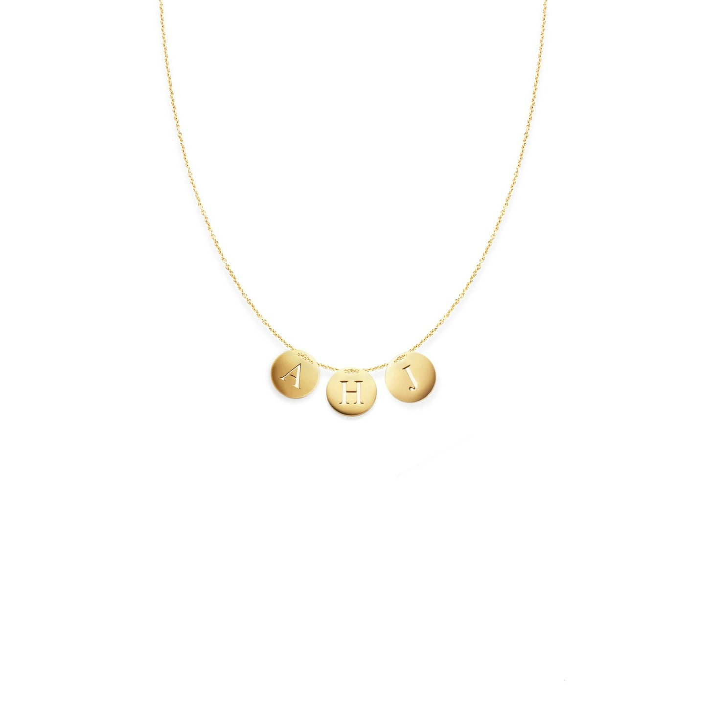 LETTER DISC NECKLACE