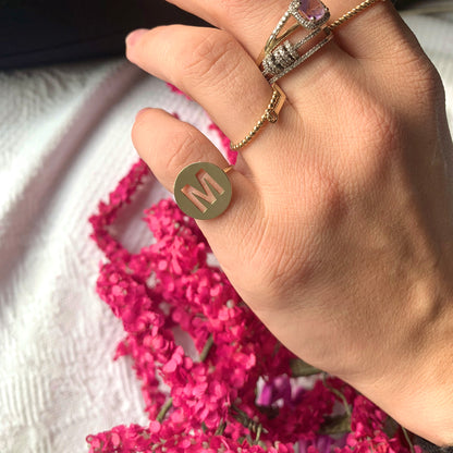 14K COIN RING