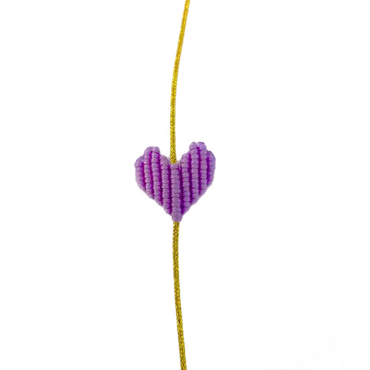 PURPLE BOHO HEART BRACELET
