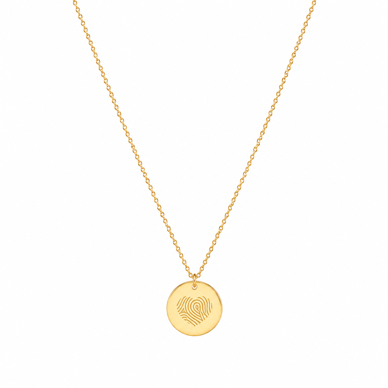 Coin fingerprint necklace