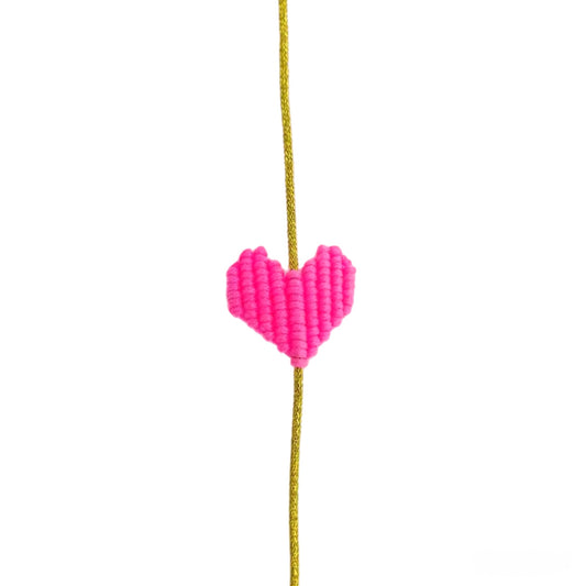 PINK BOHO HEART BRACELET