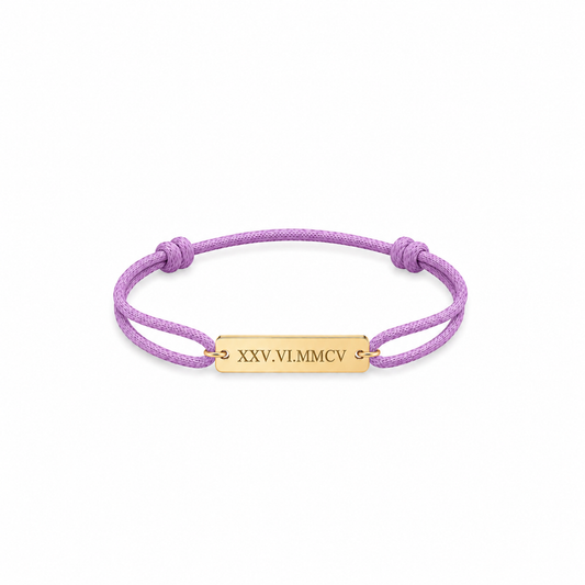 Large bar text bracelet