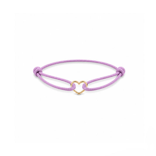 14k open heart bracelet