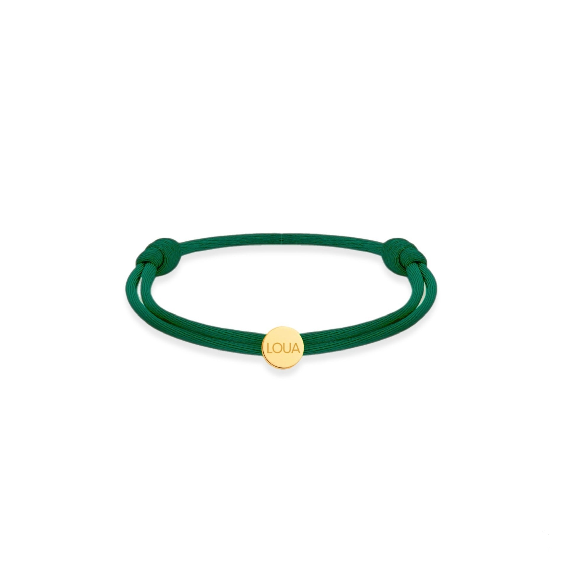 Mini coin text bracelet