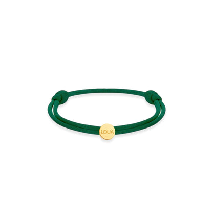 Mini coin text bracelet