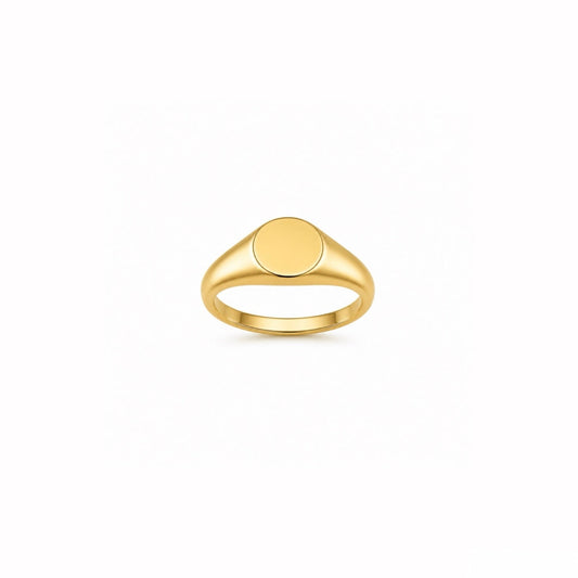 Signet text ring