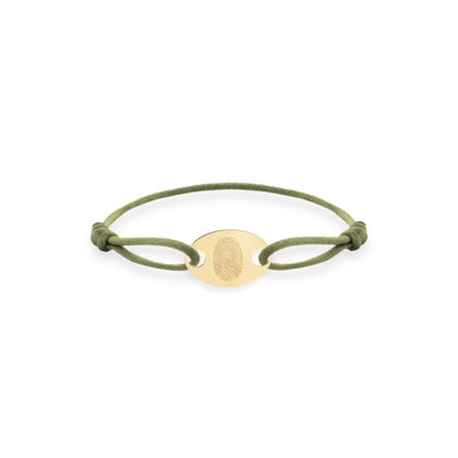 Oval tag fingerprint bracelet