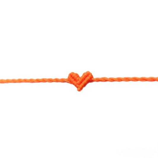 NEON ORANGE LUCKY HEART BRACELET
