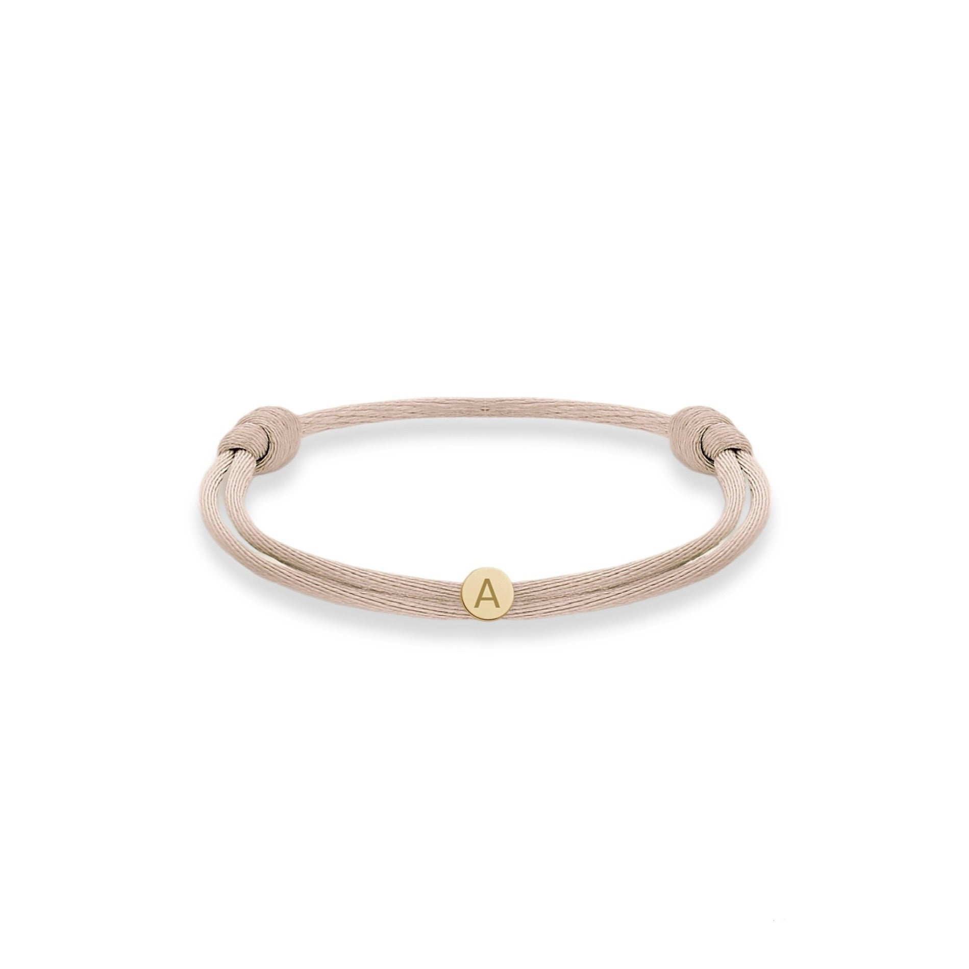 Tiny coin text bracelet