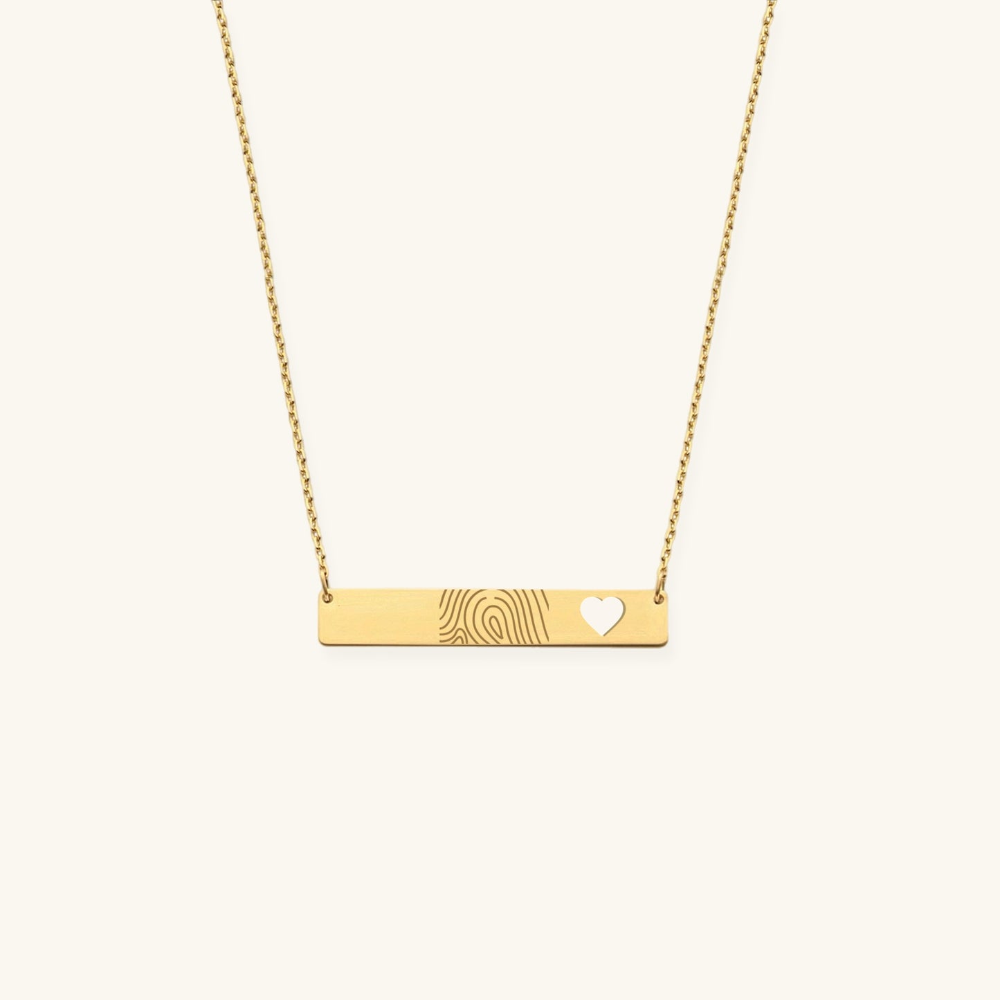 LOVELY BAR FINGERPRINT KETTING