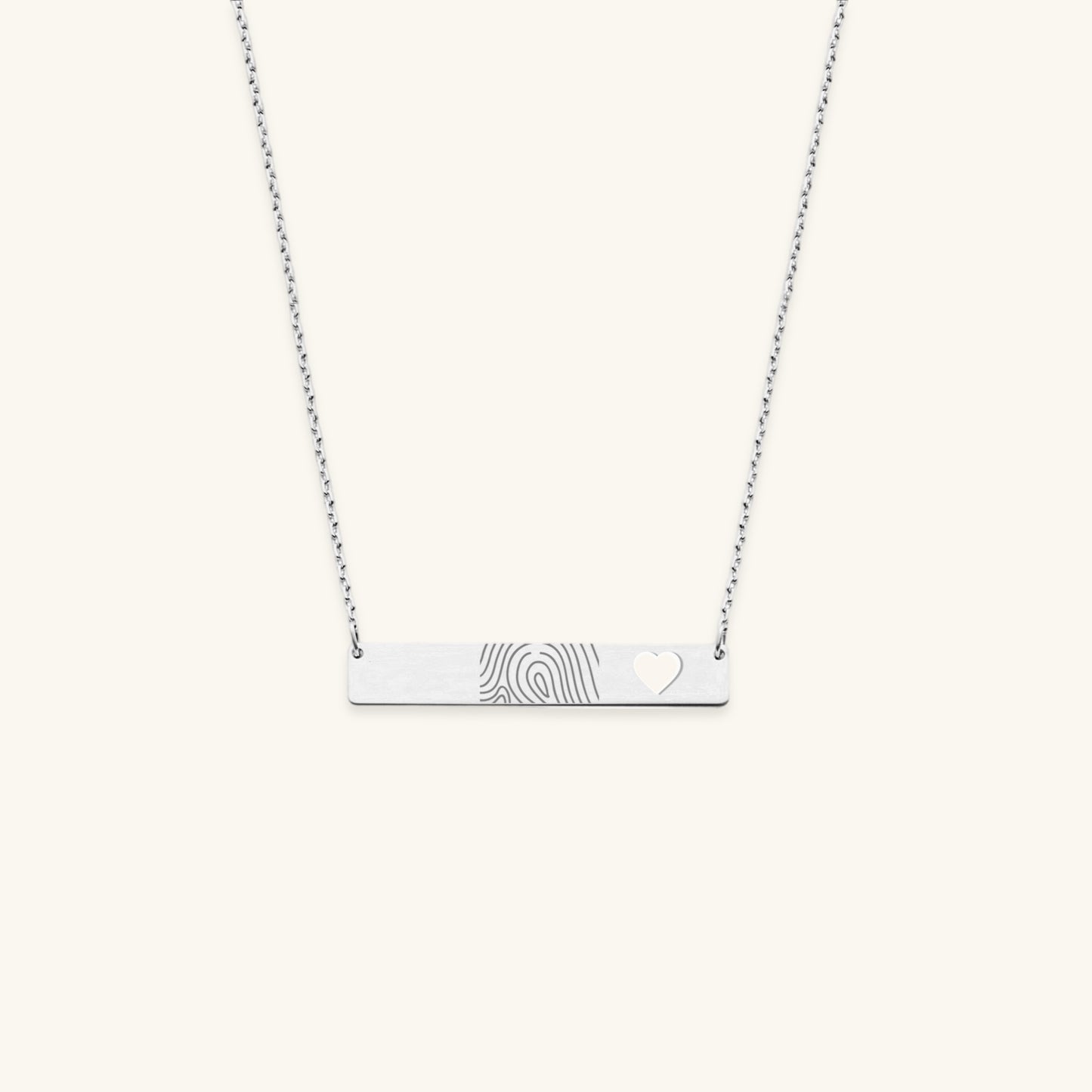 LOVELY BAR FINGERPRINT KETTING