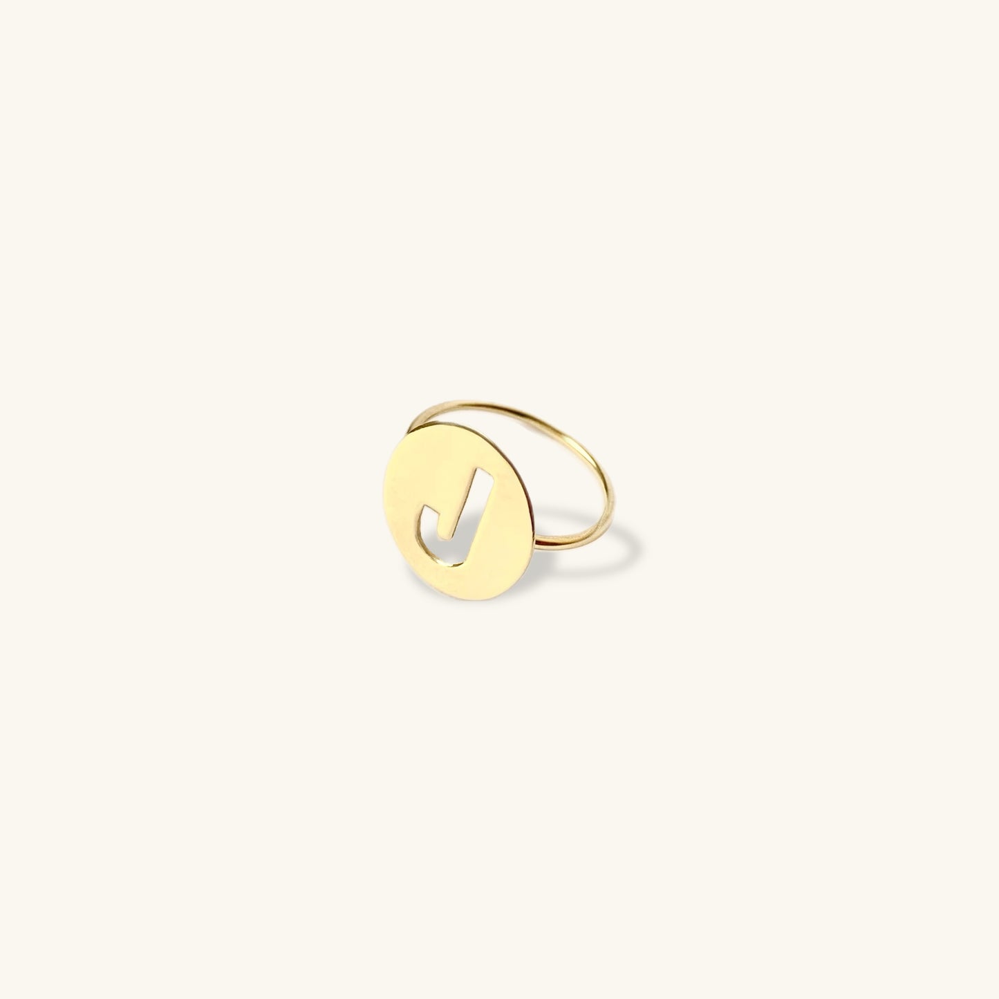 14KT LETTER RING