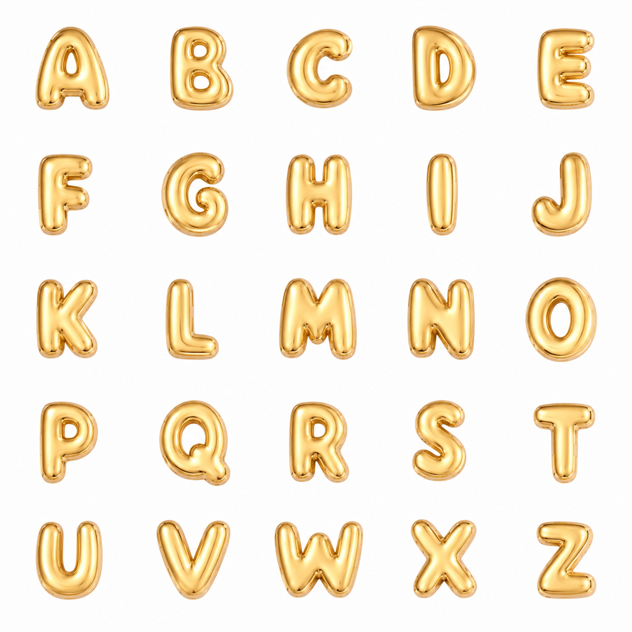 Bubbly letter necklace