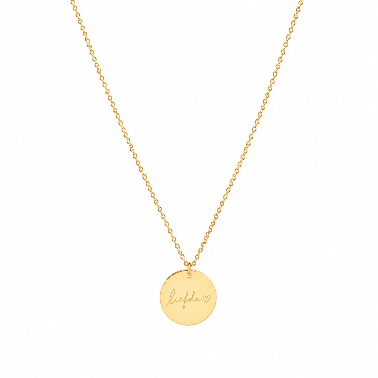 Coin signature necklace