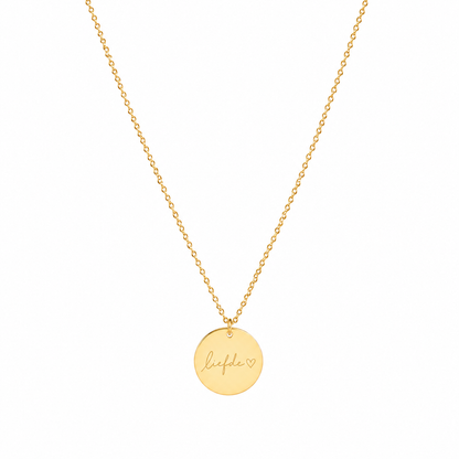 Coin signature necklace