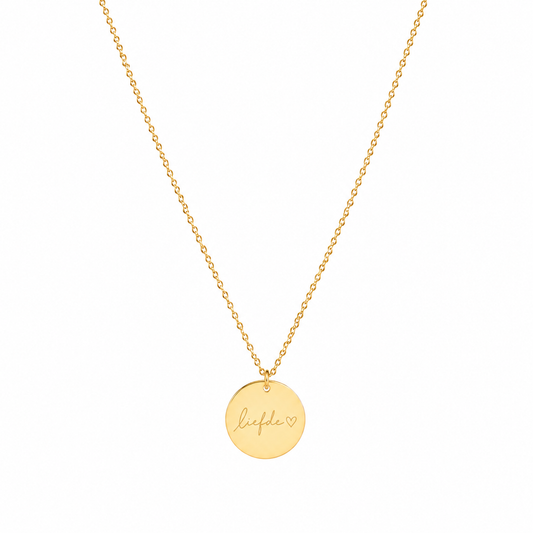 Coin signature necklace