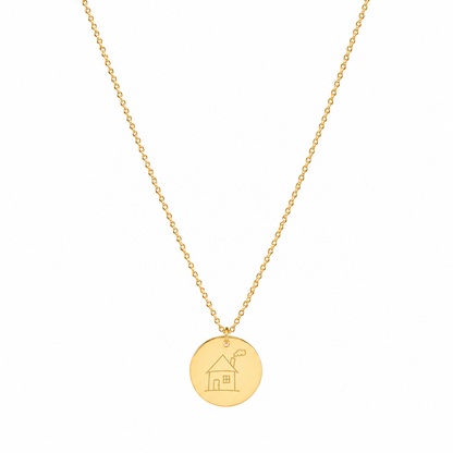 Coin signature necklace