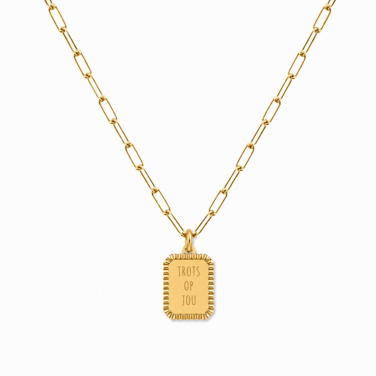 Label text necklace
