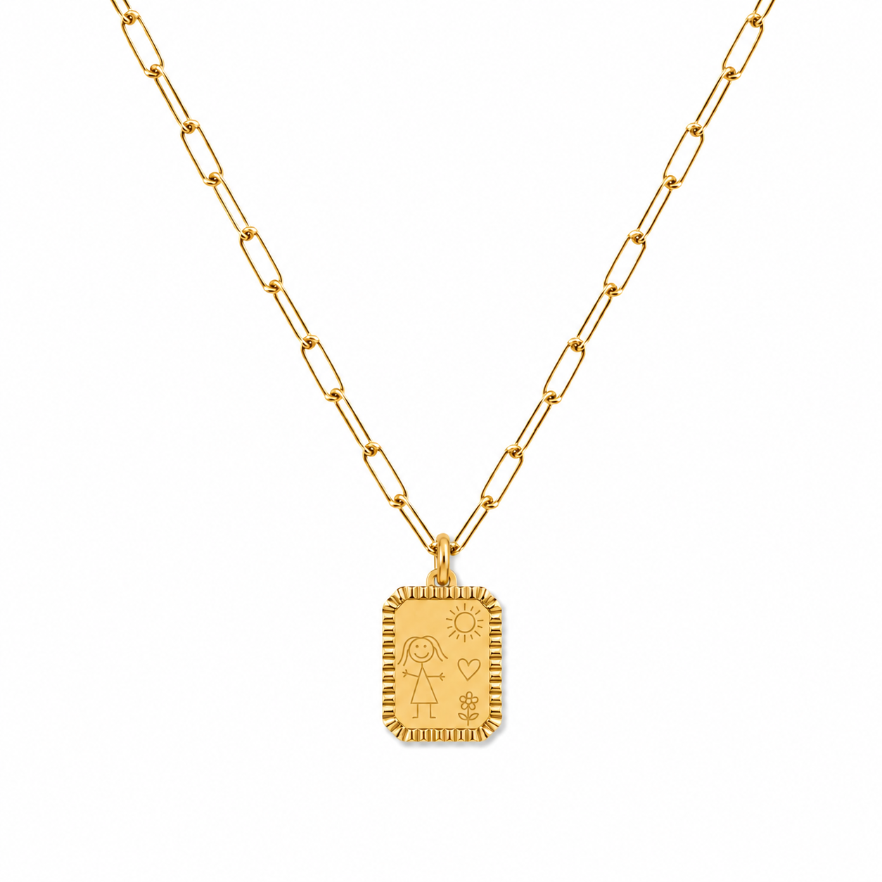 Label signature necklace