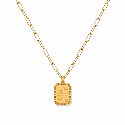 Label signature necklace