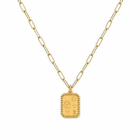 Label signature necklace