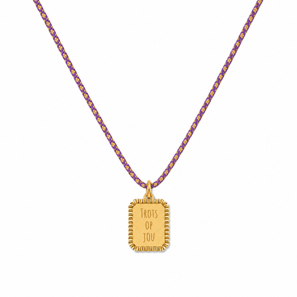 Label signature cord necklace