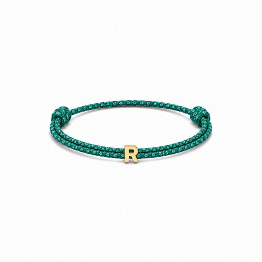 14k initial bracelet