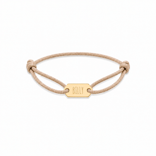 Mini tag text bracelet