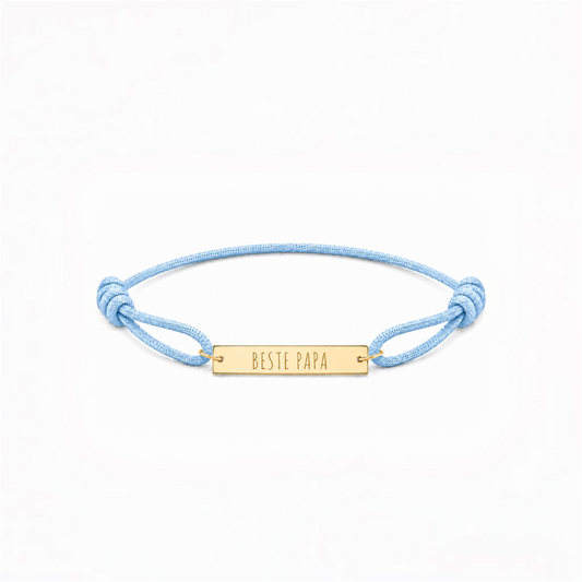 Large bar text bracelet
