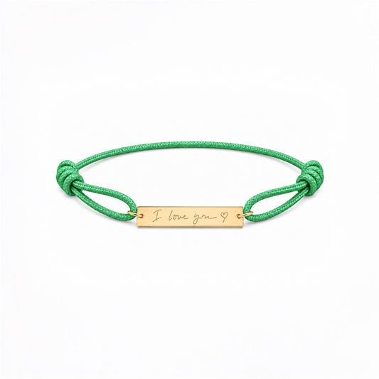 Large bar signature bracelet
