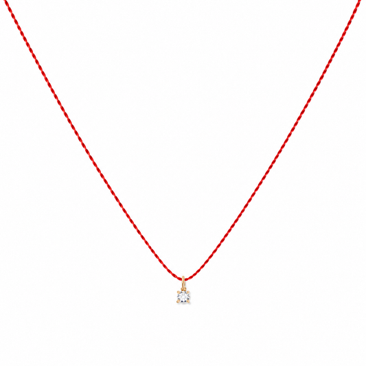 Nylon diamond necklace