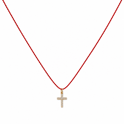 Nylon cross necklace