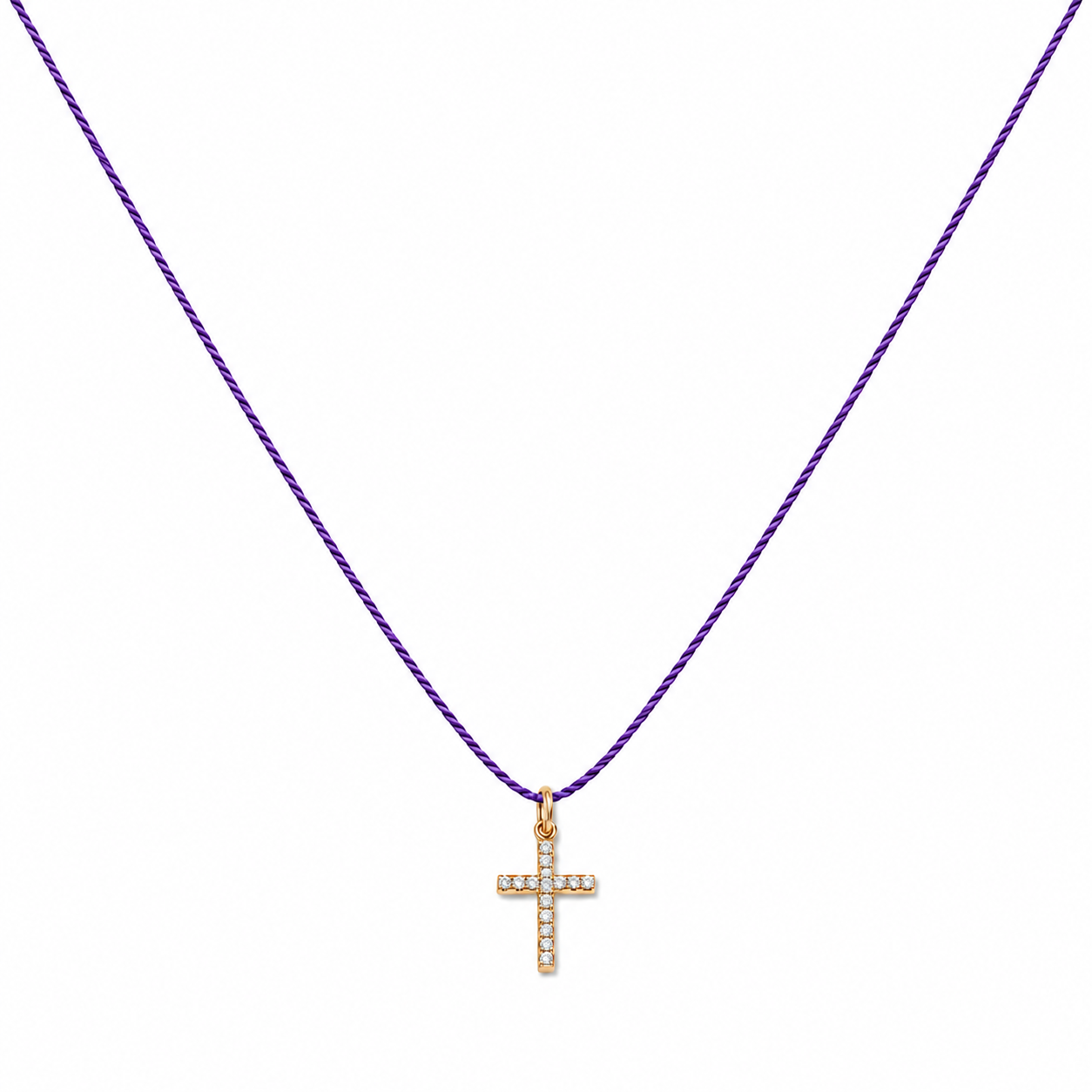 Nylon cross necklace