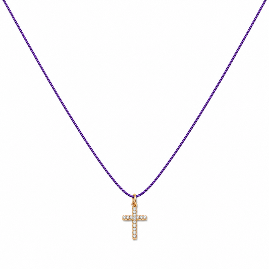 Nylon cross necklace