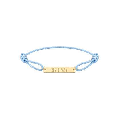 Large bar text bracelet
