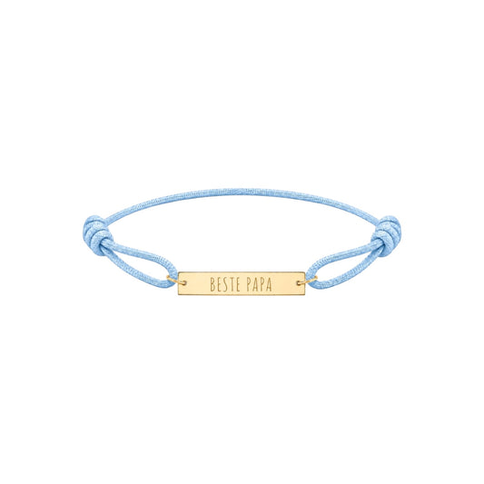 Large bar text bracelet