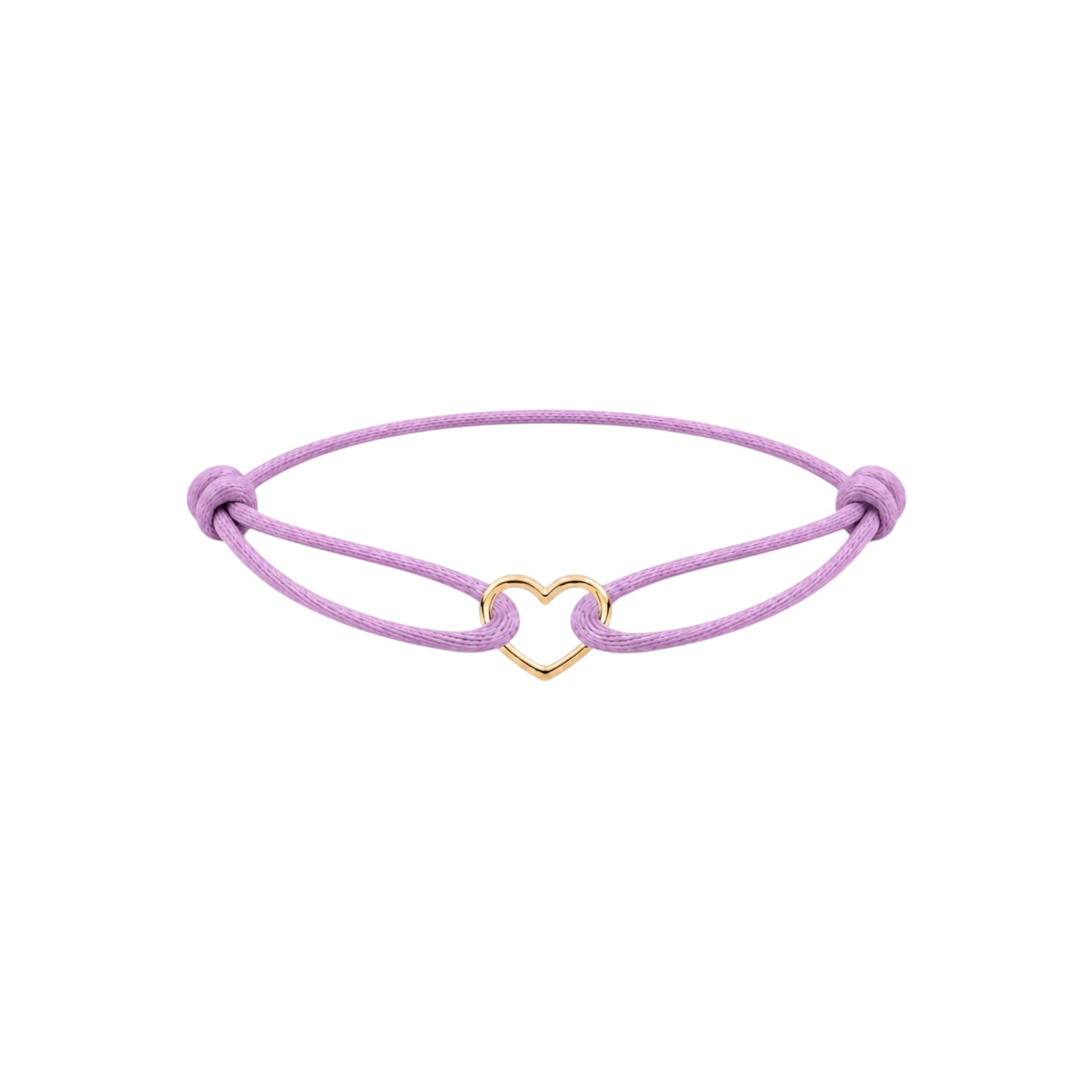 14k open heart bracelet