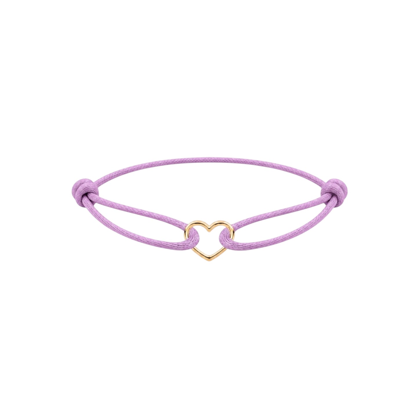 14k open heart bracelet