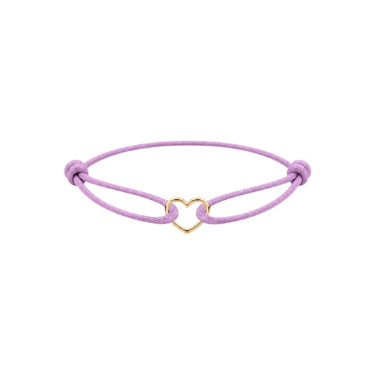 14k open heart bracelet