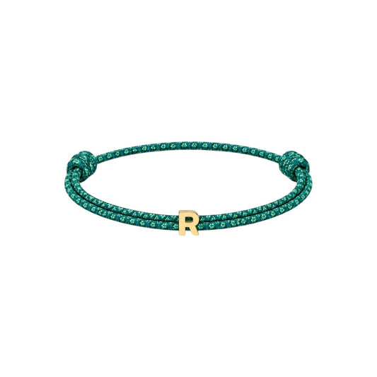 14k initial bracelet