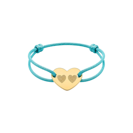 Large heart fingerprint bracelet