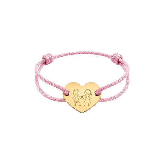 Large heart signature bracelet